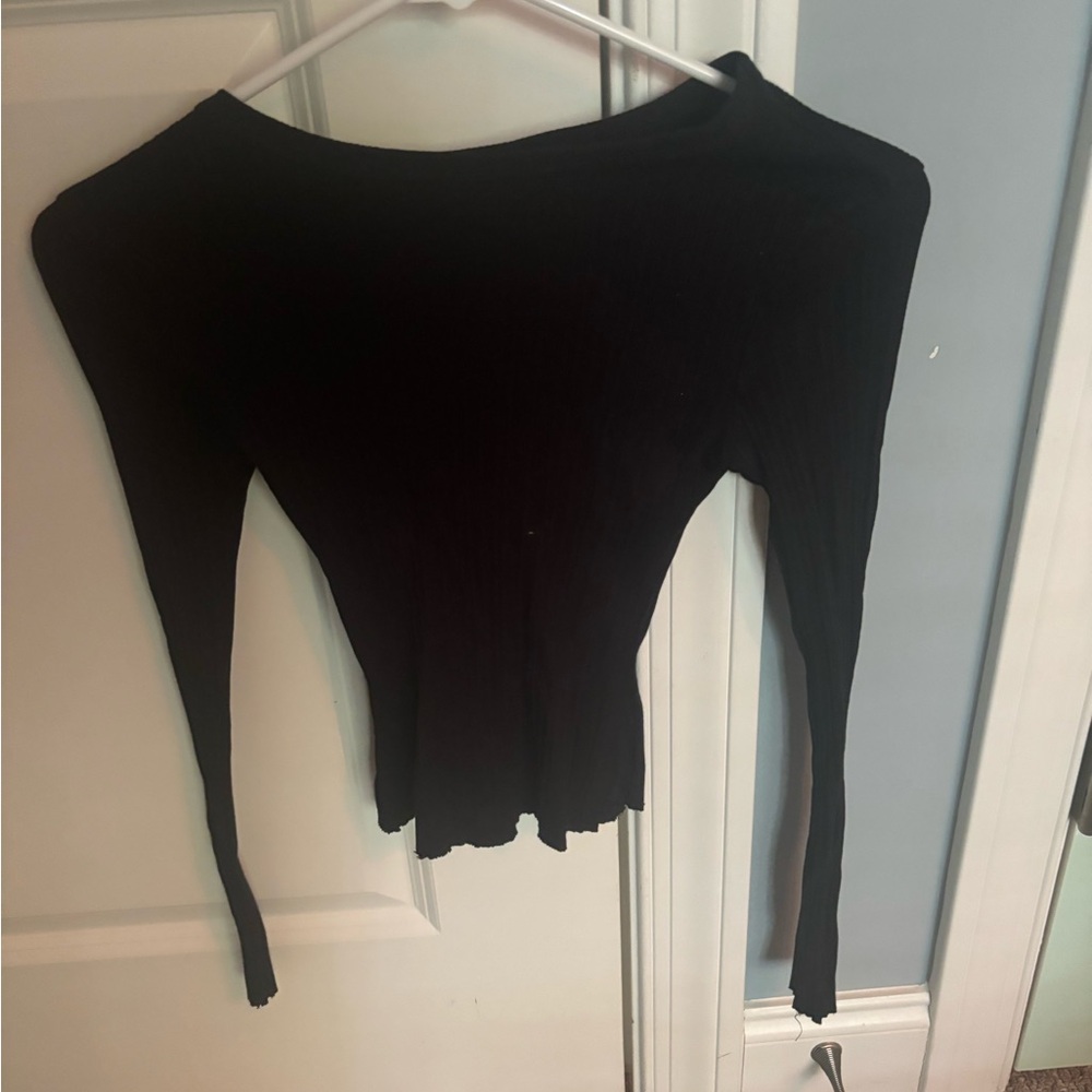 Black ribbed Urban outfitters tee